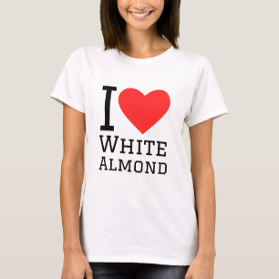 Camiseta Eu adoro amêndoa branca