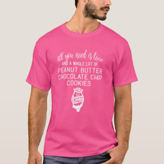 Camiseta Eu adoro amendoim Chocolate Chip Cookies Dif f