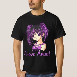 Camiseta Eu Adoro Anime! Anime Girl otaku Manga