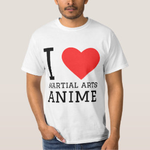 Camiseta Eu adoro animes de artes marciais