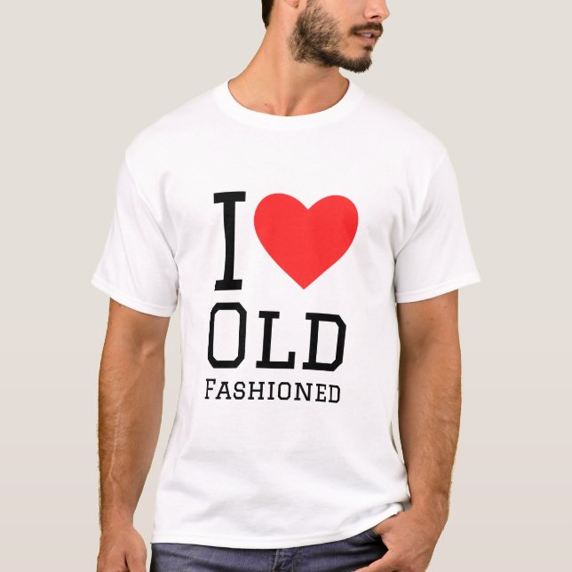 Camiseta eu adoro antiquado (Frente)