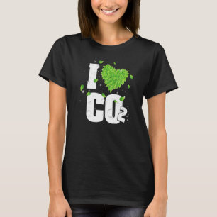 Camiseta Eu adoro ar de respiração de Co2 para as plantas d