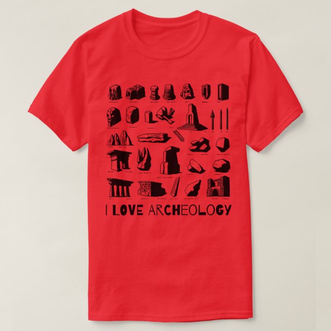 Camiseta Eu adoro ArCheoloGy (Frente do Design)
