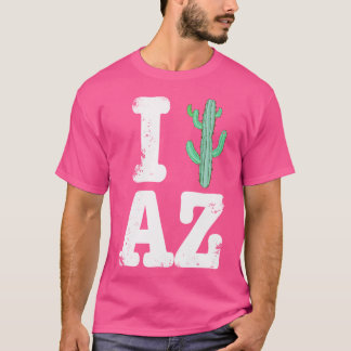 Camiseta Eu Adoro Arizona Saguaro Cactus Caminhando Fora