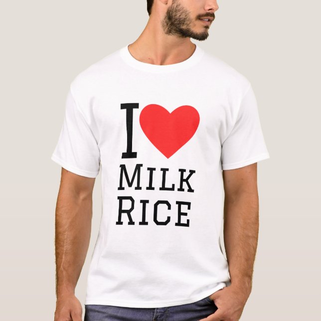 Camiseta Eu adoro arroz de leite (Frente)