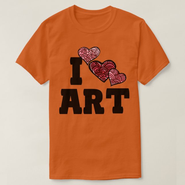 Camiseta Eu adoro Arte (Frente do Design)