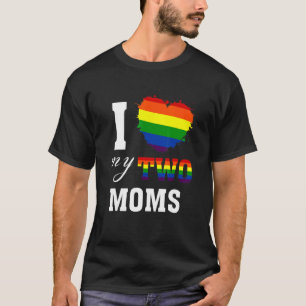 Camiseta Eu adoro as minhas duas Mães Lgbt Gay lésbicas org