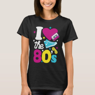 Camiseta Eu adoro as roupas dos anos 80 para mulheres e hom