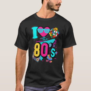Camiseta Eu adoro as roupas dos anos 80 para mulheres e hom