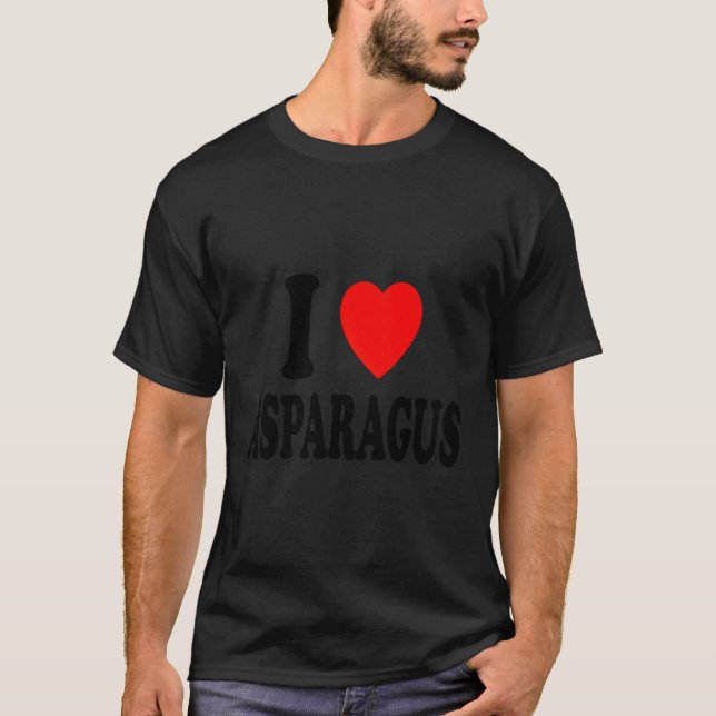 Camiseta Eu Adoro Asparagus Vegan Vegetarian Vege favorito (Frente)