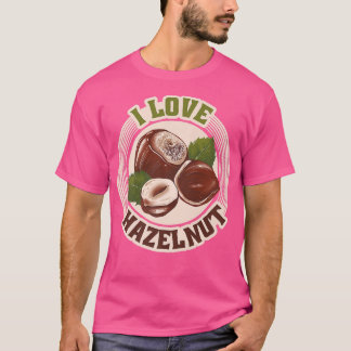 Camiseta Eu adoro avelãs loucos amantes presentes no outono