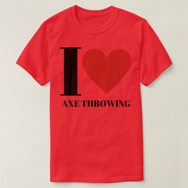 Camiseta Eu adoro Ax Throwing 3 (Frente do Design)