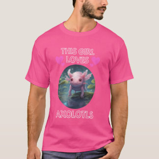 Camiseta Eu Adoro Axolotls Cute Axolotl Presente
