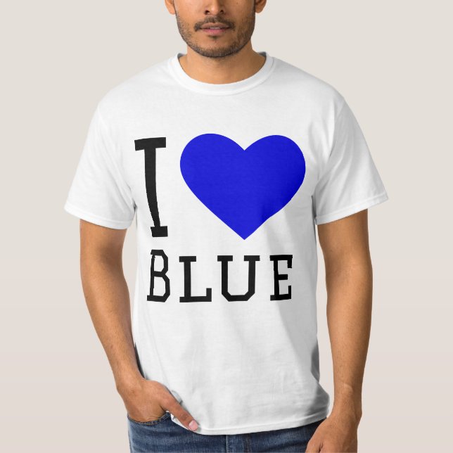 Camiseta Eu adoro azul (Frente)