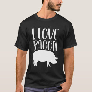 Camiseta Eu Adoro Bacon Dizendo Comida Humor Lover