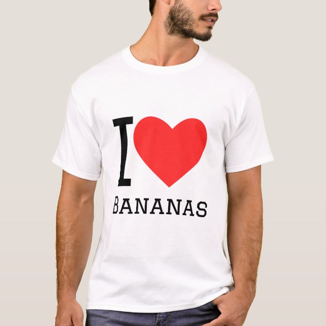 Camiseta Eu adoro bananas (Frente)