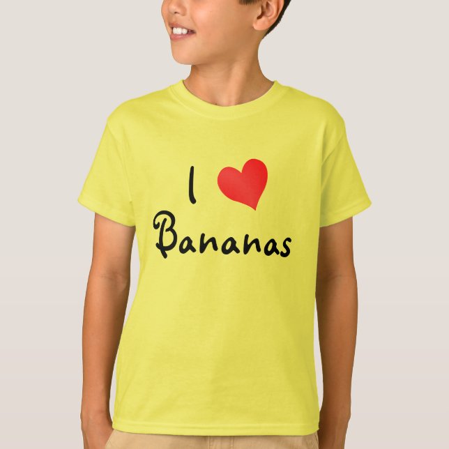 Camiseta Eu Adoro Bananas (Frente)