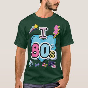 Camiseta Eu adoro Bandas de cabelo dos anos 80 Amantes de m