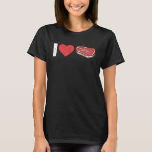 Camiseta Eu Adoro Banho Bruto De Carne De Fragmento De Carn