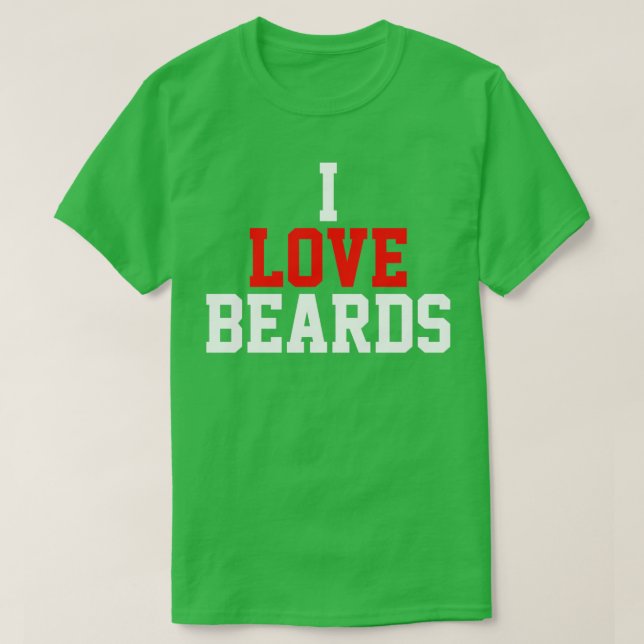 Camiseta Eu adoro barbas (Frente do Design)