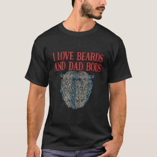 Camiseta Eu adoro barbas e Pais, barba engraçada e humor