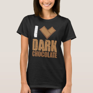 Camiseta Eu adoro Bares de Chocolate Escuro Bar Cacau Banho