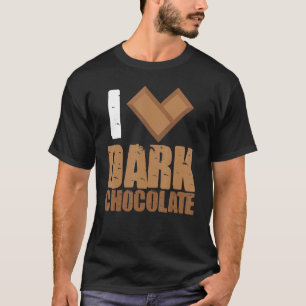 Camiseta Eu adoro Bares de Chocolate Escuro Bar Cacau Banho