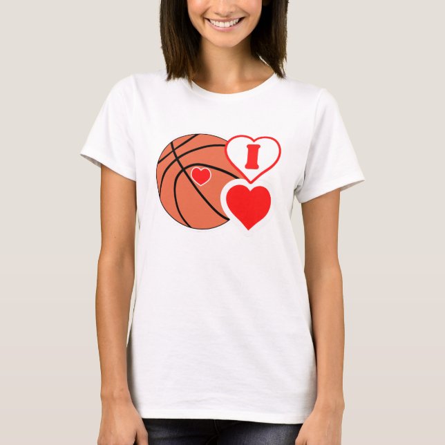Camiseta Eu adoro basquete! (Frente)