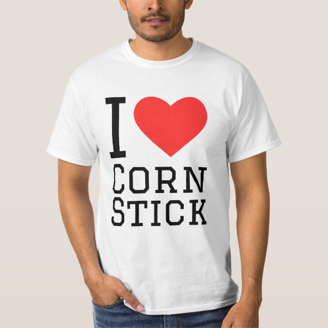 Camiseta Eu adoro bastão de milho (Frente)