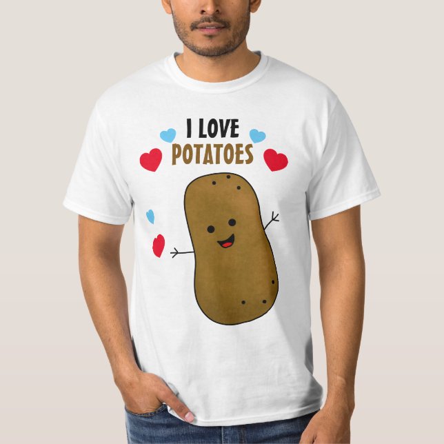 Camiseta Eu Adoro Batatas (Frente)