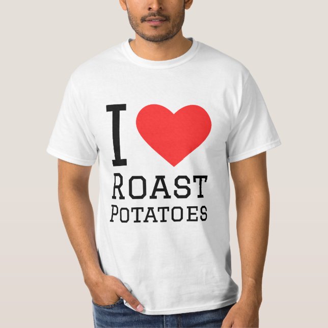 Camiseta Eu adoro batatas assadas (Frente)