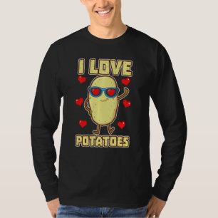 Camiseta Eu Adoro Batatas Testadores Estudaram Tattie Vegan