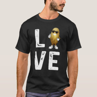 Camiseta Eu Adoro Batatas Vegetais De Batata Nos Sungluss T