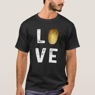 Camiseta Eu Adoro Batatas Vegetais Para Batata Cuada