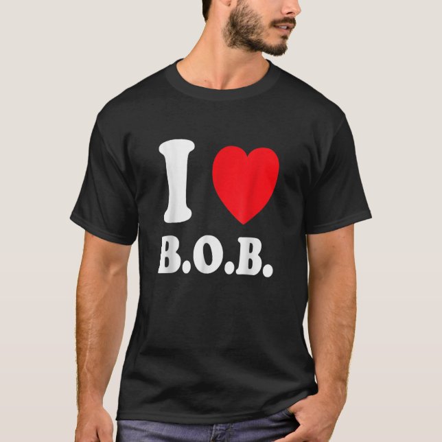 Camiseta Eu adoro bateria BOB operada com Namorado T (Frente)