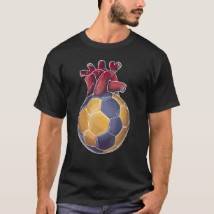 Camiseta Eu adoro batimentos cardíacos de handebol para jog