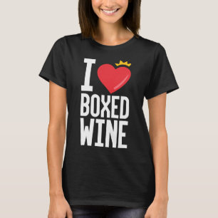 Camiseta Eu adoro Bebendo De Bebida De Vinho In A Box