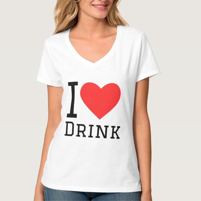 Camiseta Eu adoro beber (Frente)