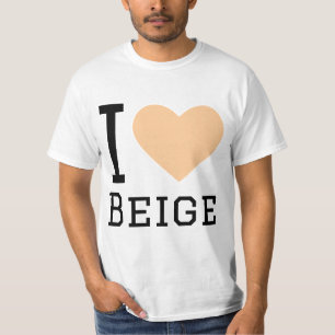 Camiseta Eu adoro bege