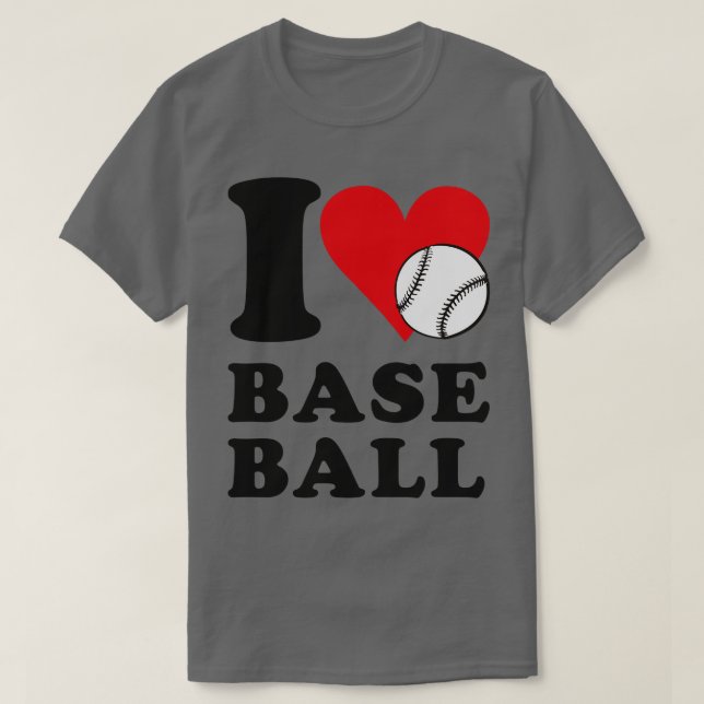 Camiseta Eu adoro beisebol (Frente do Design)