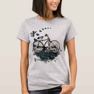 Camiseta Eu Adoro Bicicletas Antigas