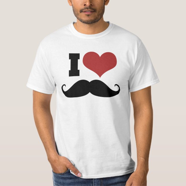 Camiseta Eu Adoro bigode (Frente)