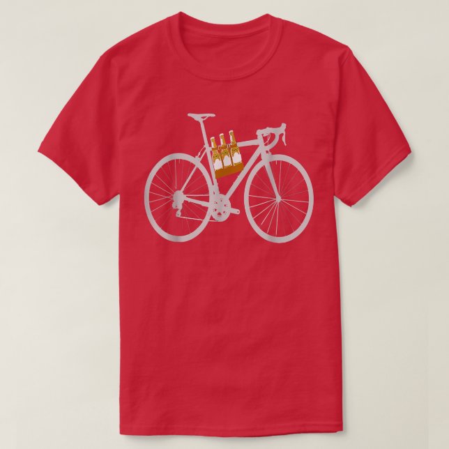 Camiseta Eu adoro Bikes e Bicicleta de Cerveja (Frente do Design)