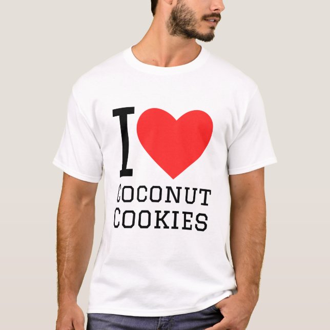 Camiseta Eu adoro biscoitos de coco (Frente)
