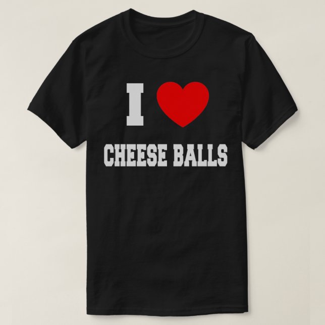 Camiseta Eu adoro bolas de queijo (Frente do Design)
