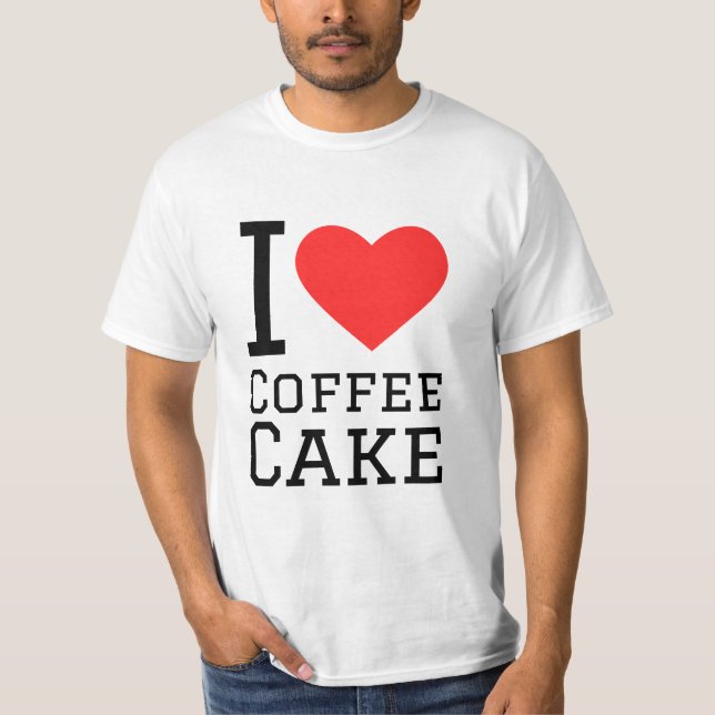Camiseta Eu adoro bolo de café (Frente)