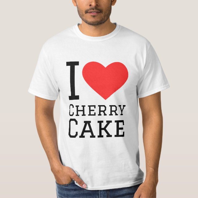 Camiseta Eu adoro bolo de cereja (Frente)