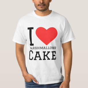 Camiseta Eu adoro bolo de marshmallow