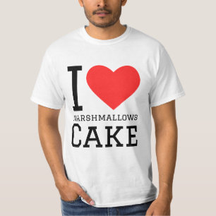 Camiseta Eu adoro bolo de marshmallow