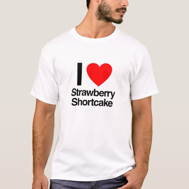 Camiseta eu adoro bolo de morango (Frente)
